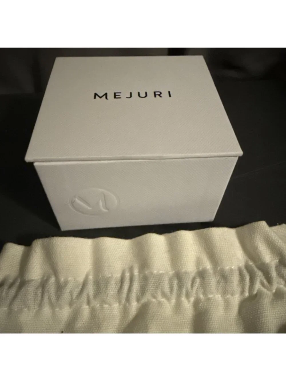 Mejuri Packaging Drawstring Bag Box for Necklace Earrings Accessories Bundle